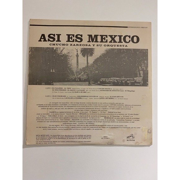 Asi Es Mexico Chucho Zarzosa Y Su Orquesta 1963 LP Import RCA MKS 1557 VG+ - Picture 2 of 7